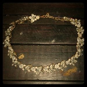 Crystal and gold necklace